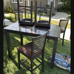 Dining Table With Leaf And 6 Chairs 
