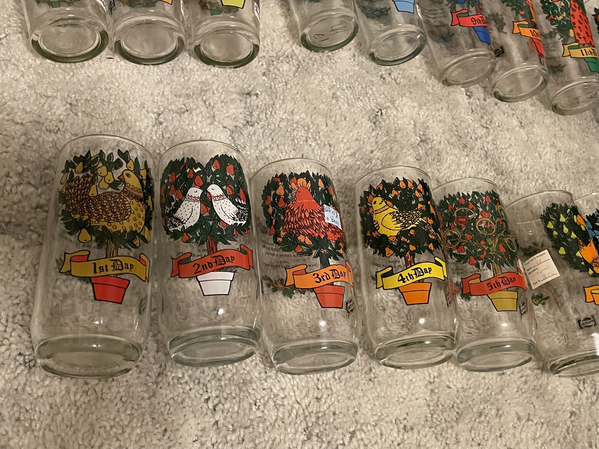 12 days of Christmas Pepsi glasses