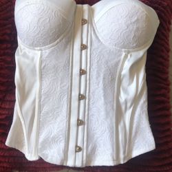 White Corset S/M/Corset Blanco