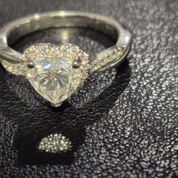 Promise Ring With Real Heart Diamond 