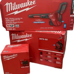 Milwaukee M18 M12 Cordless 120 ft. HDR Pipeline Sewer Inspection Camera System Image Reel Kit w/ Locator 500GB Hub & Monitor  $8799  New