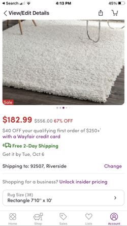 7’10x10 living room rug