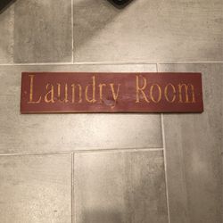 Wood Laundry Room Sign