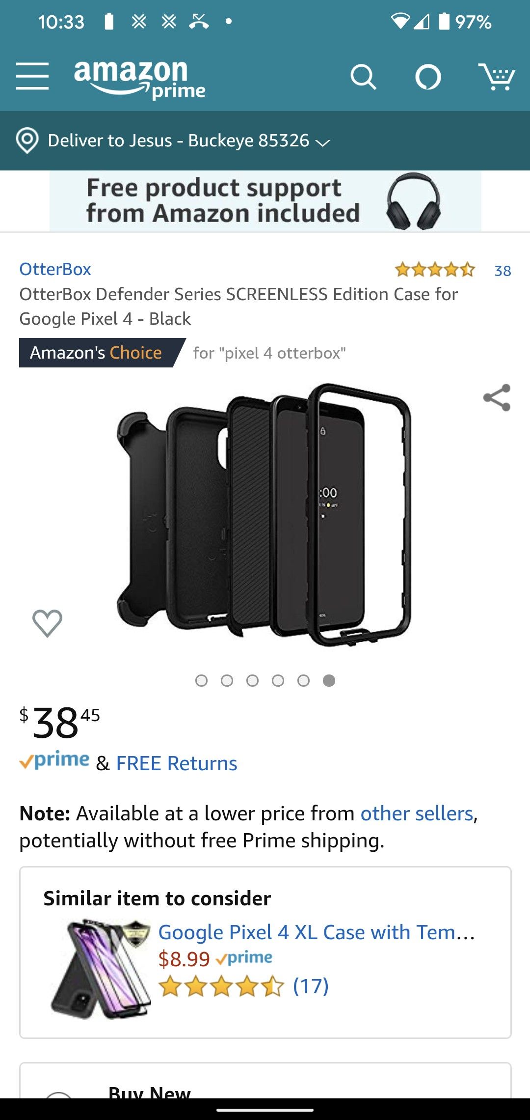 OtterBox Defender Google Pixel 4