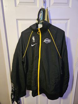 Lakers Nike Eurpoean Black and Yellow Zip Up
