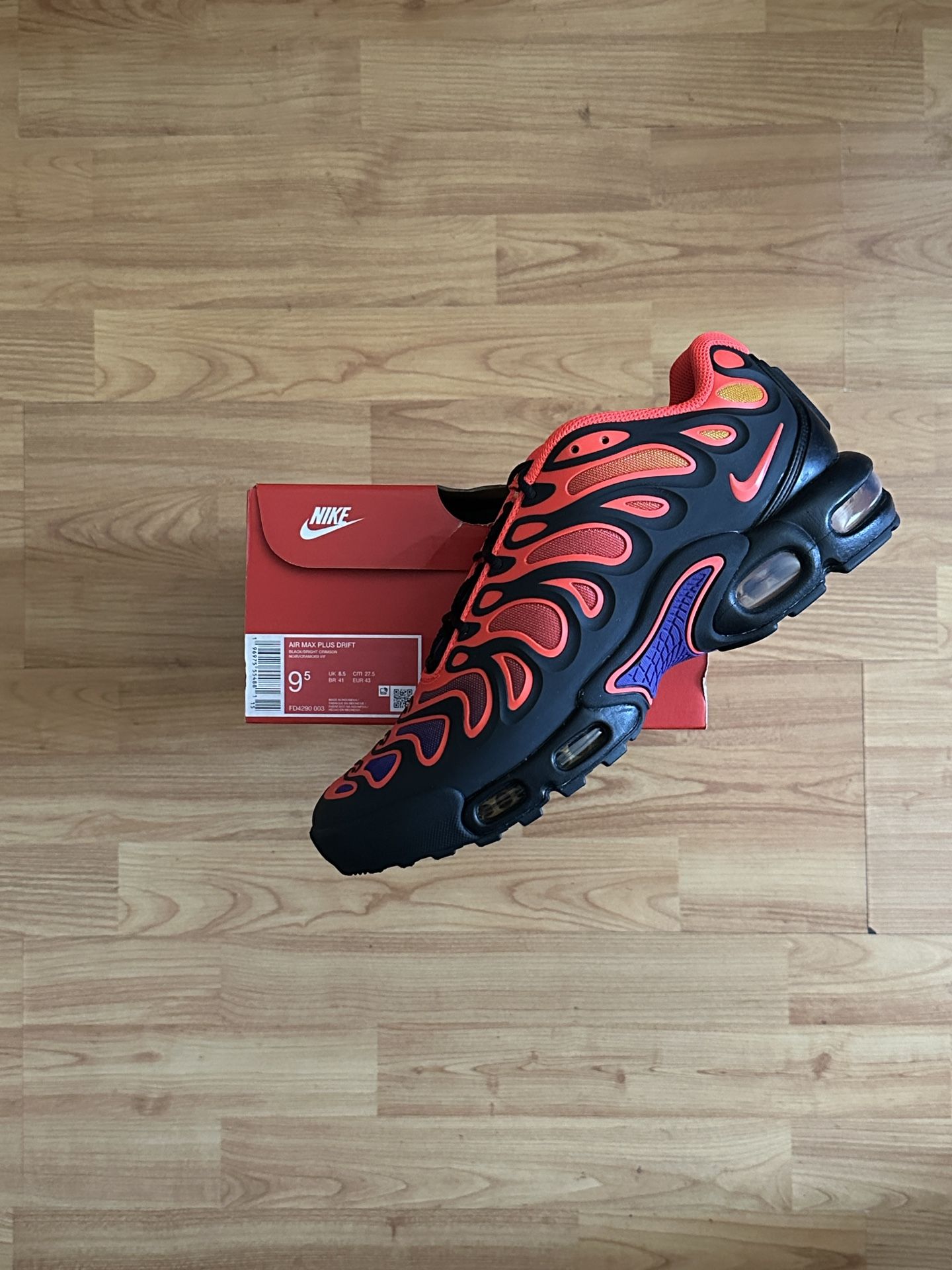 Nike Air Max Plus Drift All Day Bright Crimson Size 9.5