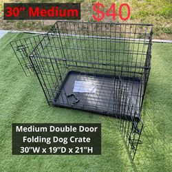 Medium 30" Double Door Dog Crate