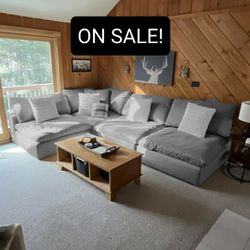 Grey Cloud Modular Sectional Couch Sofa 