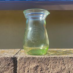 Kendall Farms Est. 1987 Clear Glass Family Flower Farm 6" Vase/Pitcher