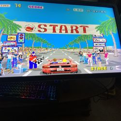 Arcade Desktop Outrun Defender Huge Countertop Arcade and is also a Touchscreen 42” Monitor