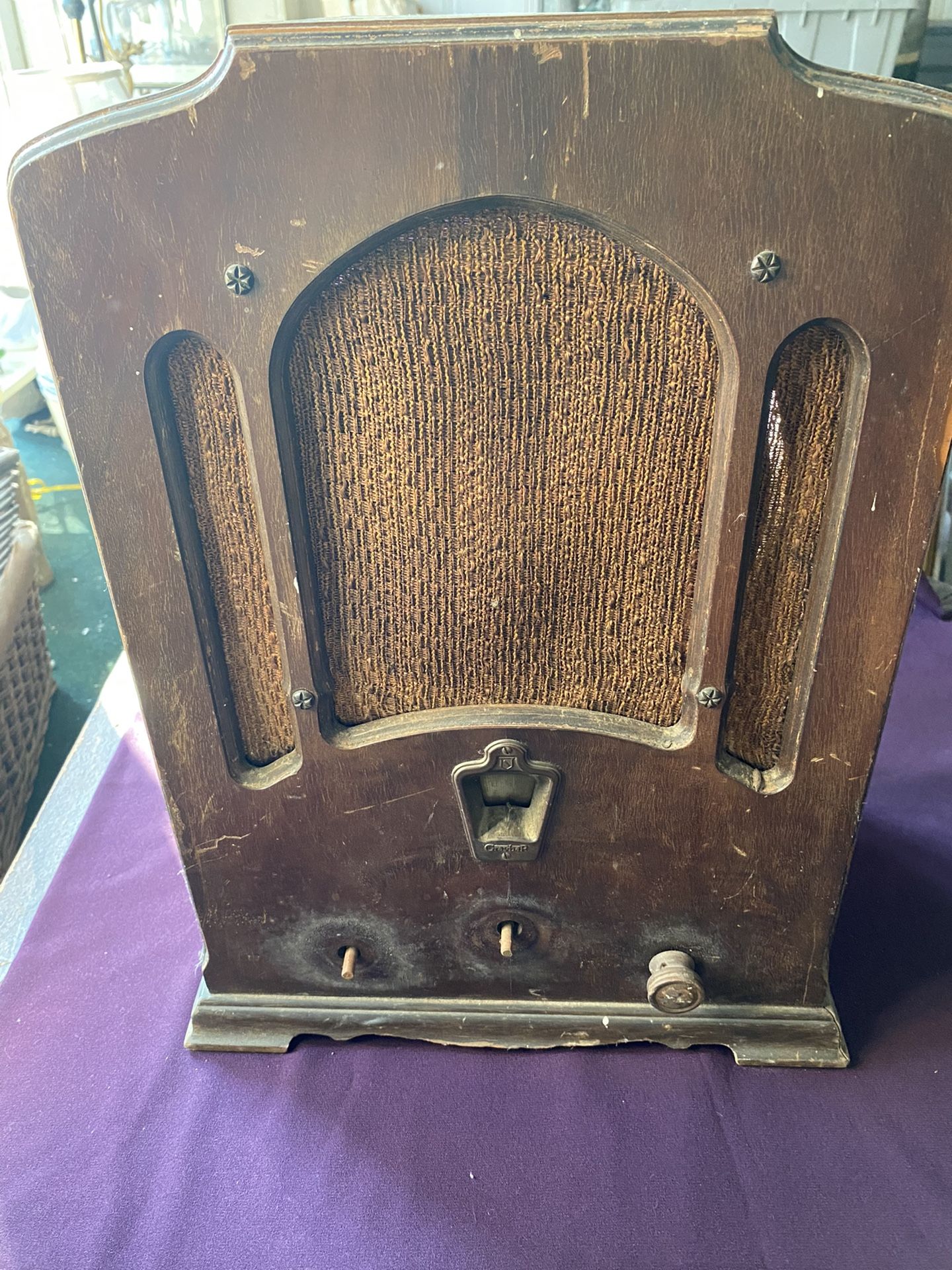 Antique tube radio 19” x 13” Graybar “Rare”Table top