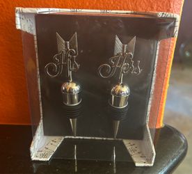 New His & Her Wine Stoppers. Great Wedding Gift