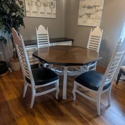 Drexel Esperanto Vintage Octagonal Expandable Dining Set - Seats 4-10