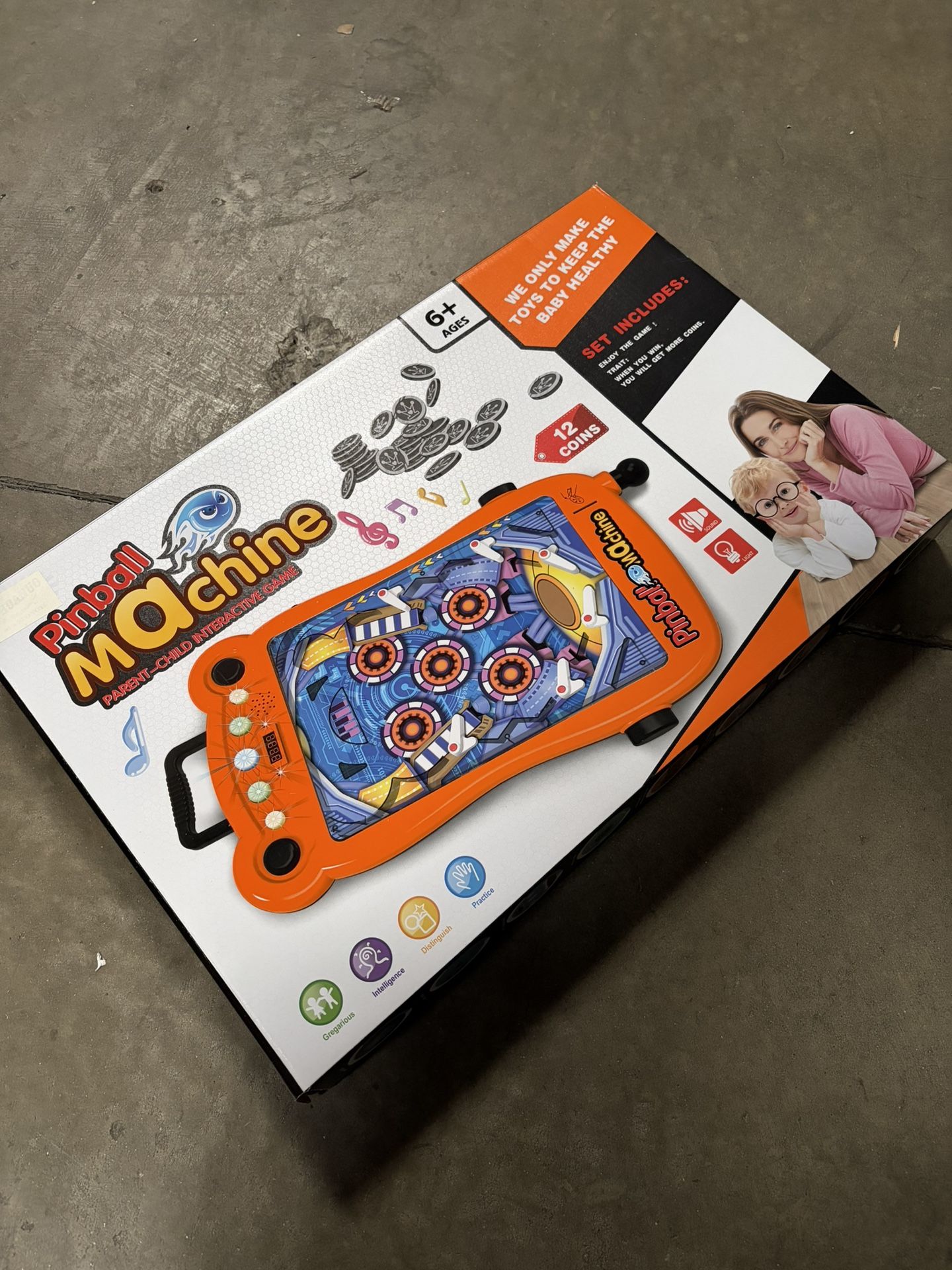 Pinball Toy Mini Pinball Plaything, Space Pinball Toy/Pinball Game Machine, with Sound & Light Children's Kids Parent-Child Game Console, for Boys and