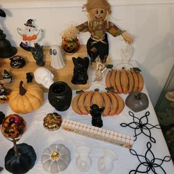 HUGE Lot Of Halloween & Fall Home Decor