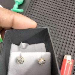 10kt 💎 Earrings Real Diamonds