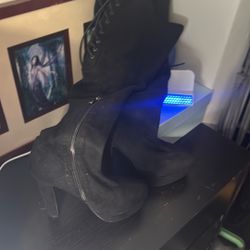 Black Tall Boots Size 9