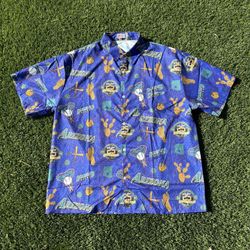 Arizona Diamondbacks Y2K MLB Budweiser Purple Hawaiian Casual Button Down Shirt