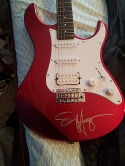Samny Hagar autographed guitar