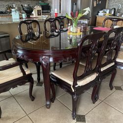 Rose Wood Dinning Set With Mother Of Peal Work