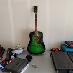 Green Acoustic GUITAR