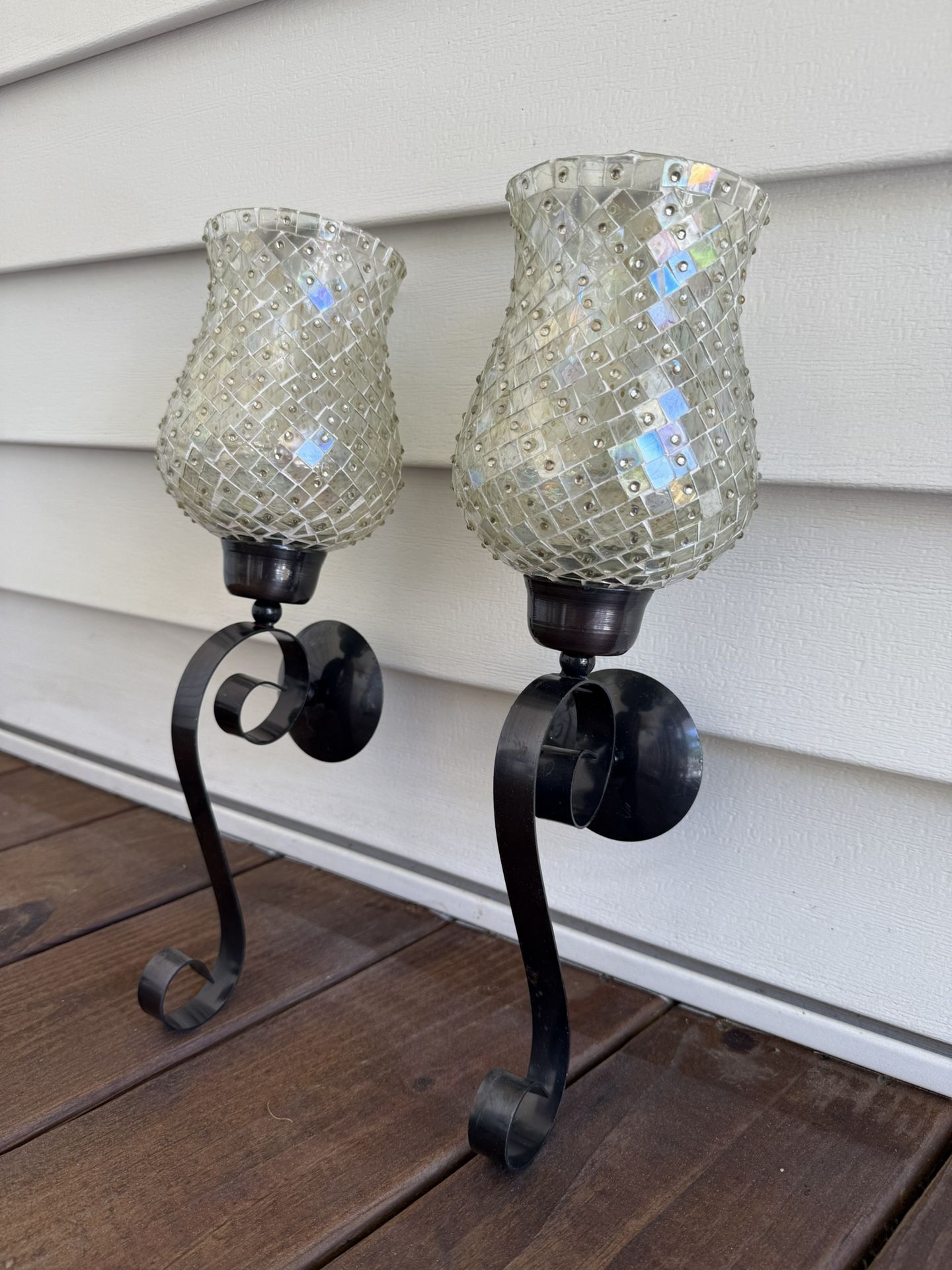 Pair Candle Holder Wall Sconce