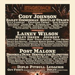 2 Stagecoach 2026 3 day coral reserved seats SEC H row J $