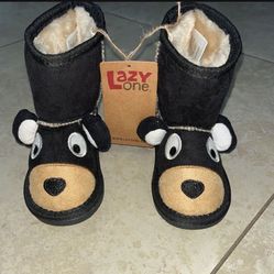 Lazy One Toddler Boy’s / Girl’s Bear Slipper Boots, Size XXS (4-5)