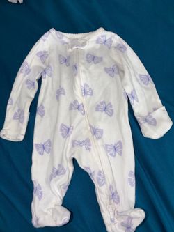 Just One You by Carter's Lavender Butterfly Zip-Up Sleeper w/ Mittens – Newborn