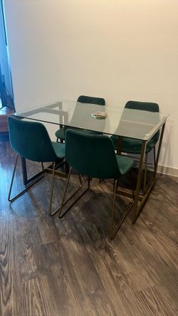Glass Dining Table Set