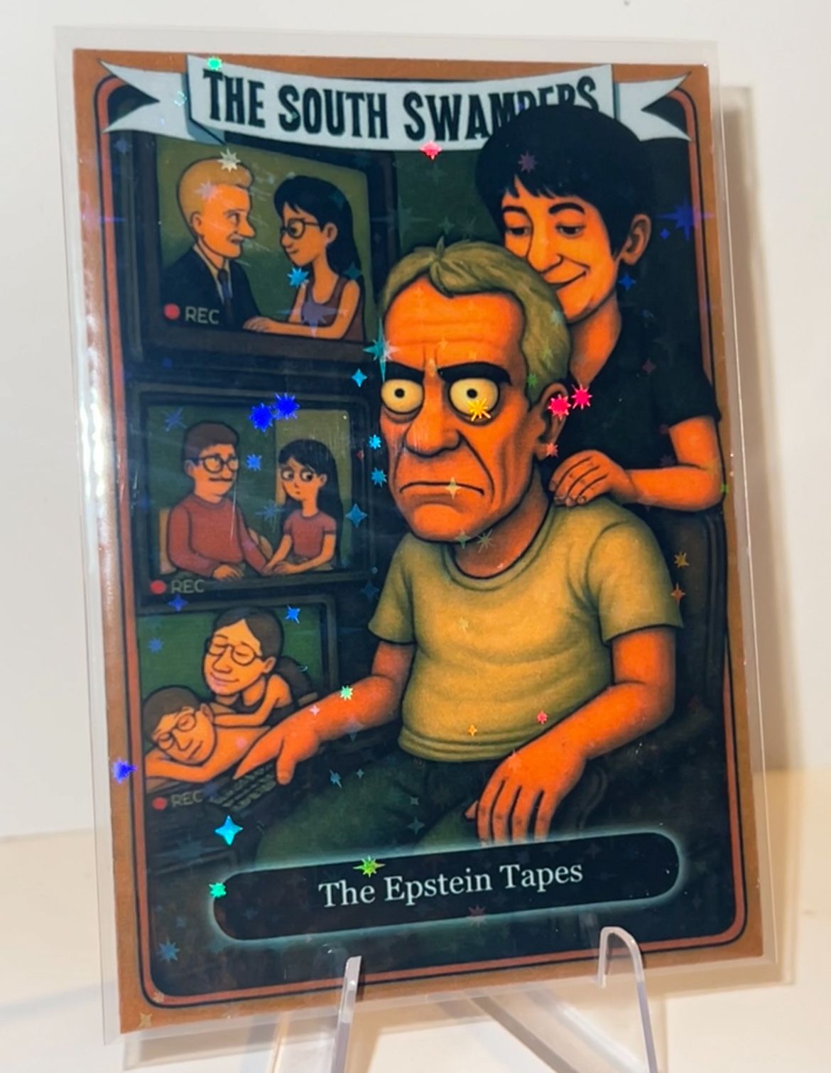 Jeffrey Epstein Trading Card ~ South Swampers Trump gpk south garbage pail kids