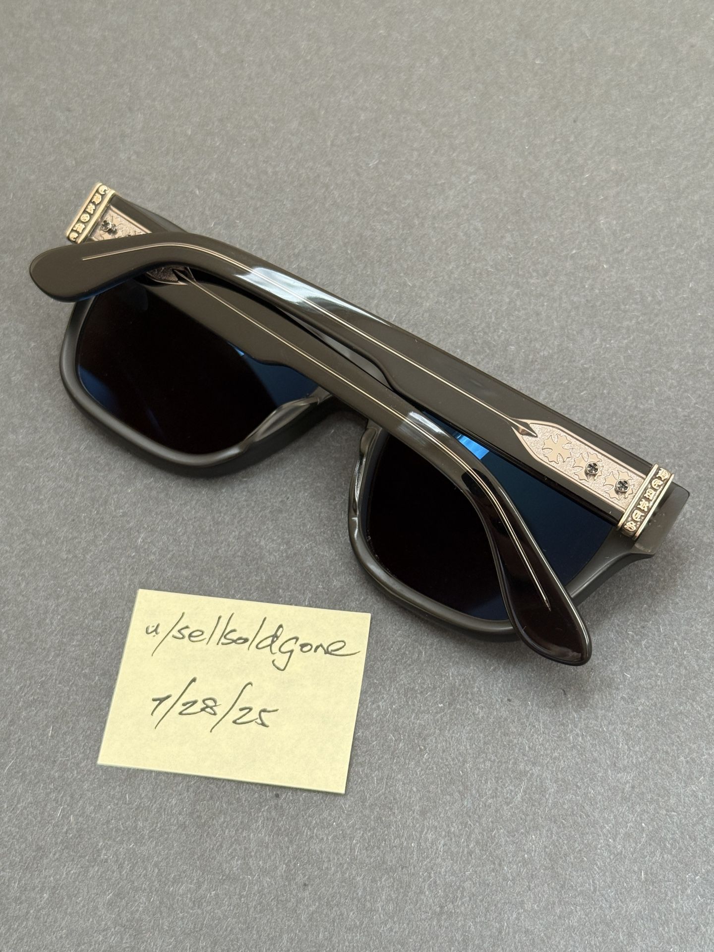 Authentic Chrome Hearts Midixathrill Matte and Gloss Black Sunglasses 