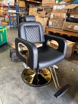 Salon barber chair, recliner