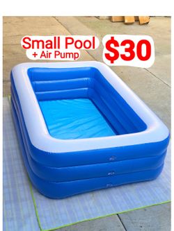 Kids size inflatable swimming pool Pools, Blow Up Pool Durable, Family Pool for Summer Water Party, Outdoor, Garden, Backyard 65"x43"x18"