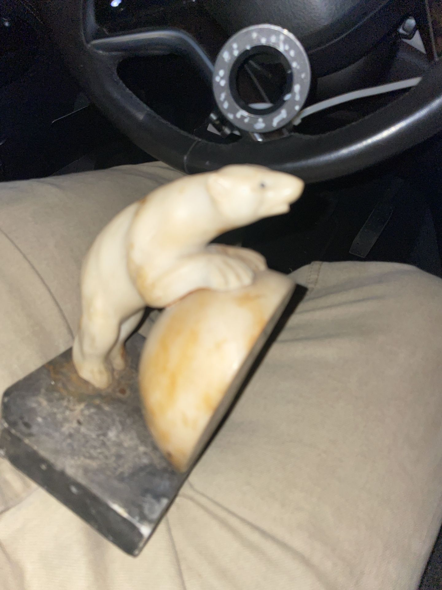 Polar Bear Book Ends Antique