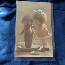 Kewpie.  Doll  Post Card. Rare And Unusual 3-D Effect Eyes Postcard  Vintage