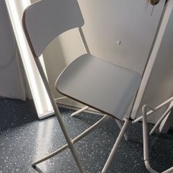 2 High Modern Chairs White