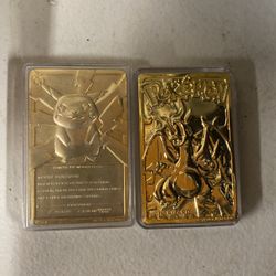 pokemon gold plated cards 