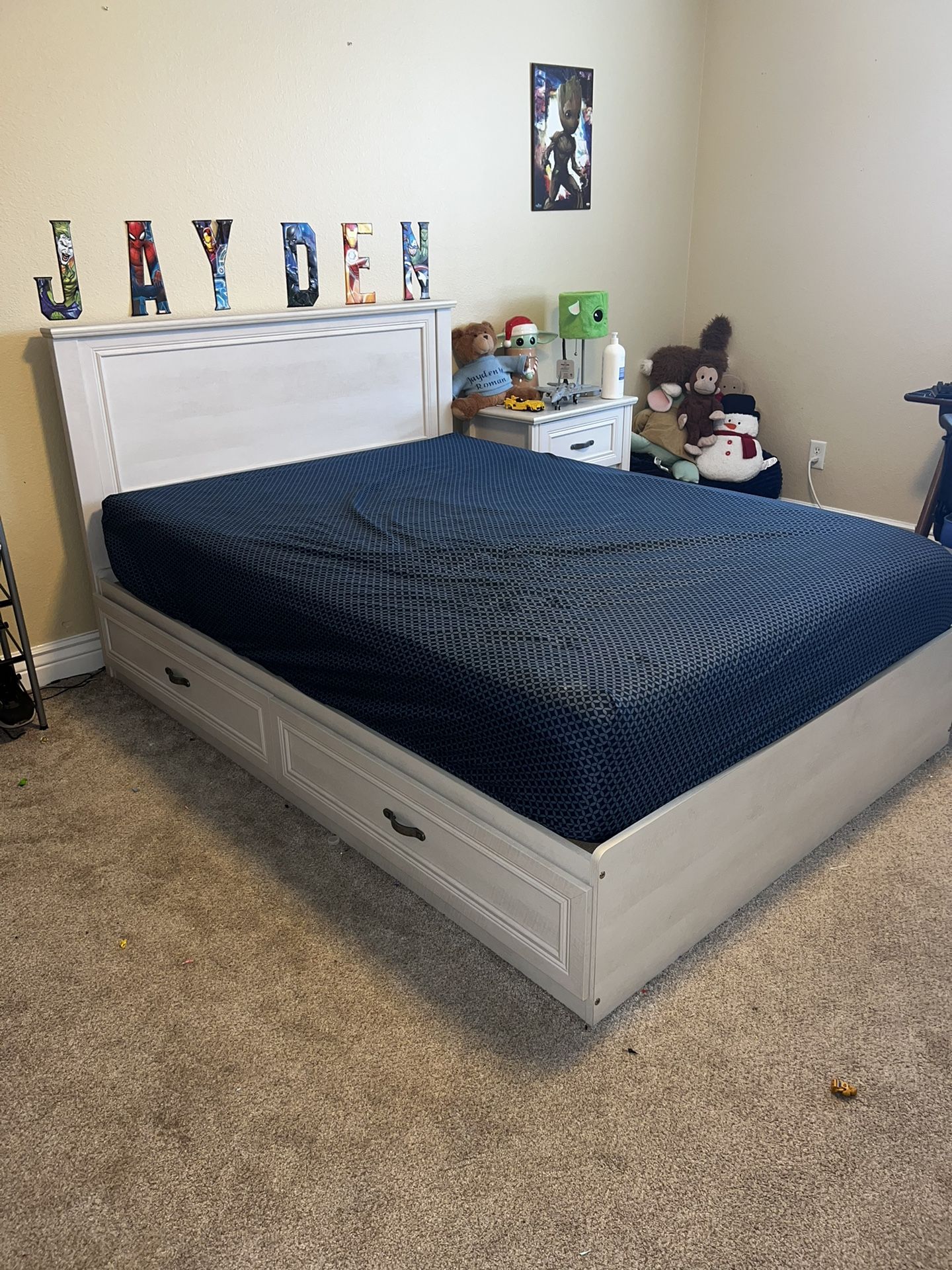 Ameriwood magnolia white oak full mates storage bed deals