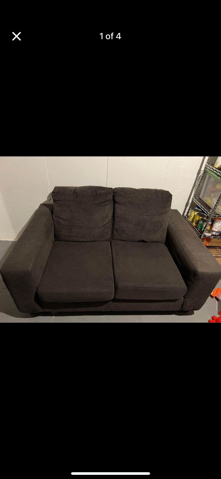 Gray couch a starter apartment house