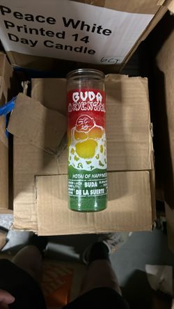 Buddha candle - Red, Yellow, green