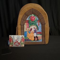 Beauty And The Beast Danielle Nicole Backpack And Cardholder 