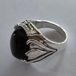 TIGER EYE TITANIUM QUALITY SILVER NEW SIZE 10 MENS CLASSIC STYLE RARE FIND  RING