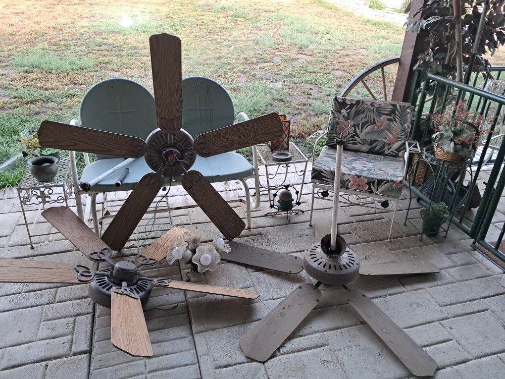 Working Ceiling Fans, 1 with a light kit