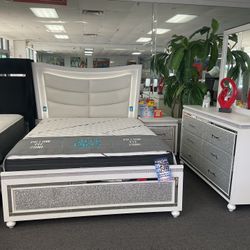 🎊OVERSTOCK FURNITURE SALE NOW 🥳 MODERN 5pc BEDROOM SET 35% OFF RETAIL 🛋️