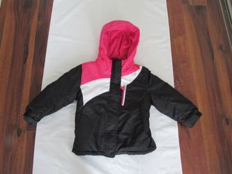 Girls 3T Pink/Black Winter Jacket, Healthtex