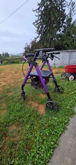 Purple 4-Wheeled Walker