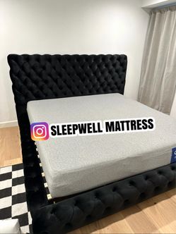 King bed frame with mattress