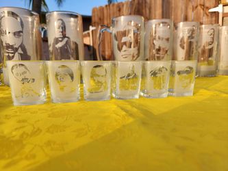 Etched Shot Glasses and Mugs