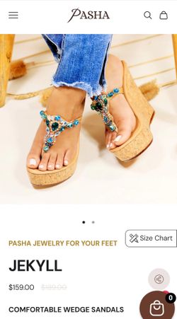 Pasha jewelry wedge sandals